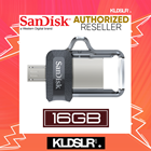 (Ori Sandisk Malaysia) SanDisk Ultra Dual Drive 16GB m3.0 OTG USB Flash Drive for Android & Computers (SanDisk Malaysia) (SDDD3-016G-G46)